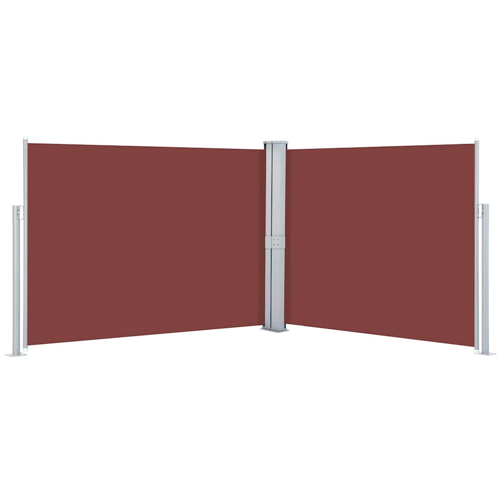 Tenda da Sole Laterale Retrattile Marrone 170x1000 cm