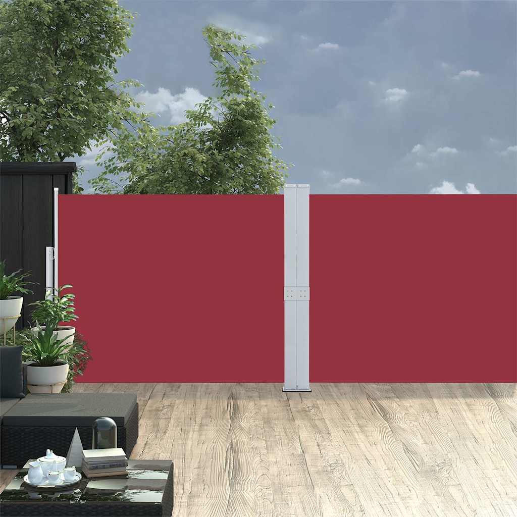 Tenda da Sole Laterale Retrattile Rossa 170x1000 cm