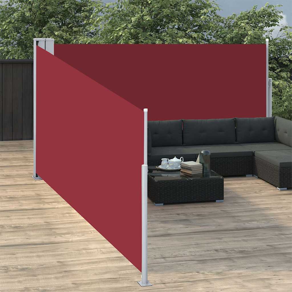 Tenda da Sole Laterale Retrattile Rossa 170x1000 cm