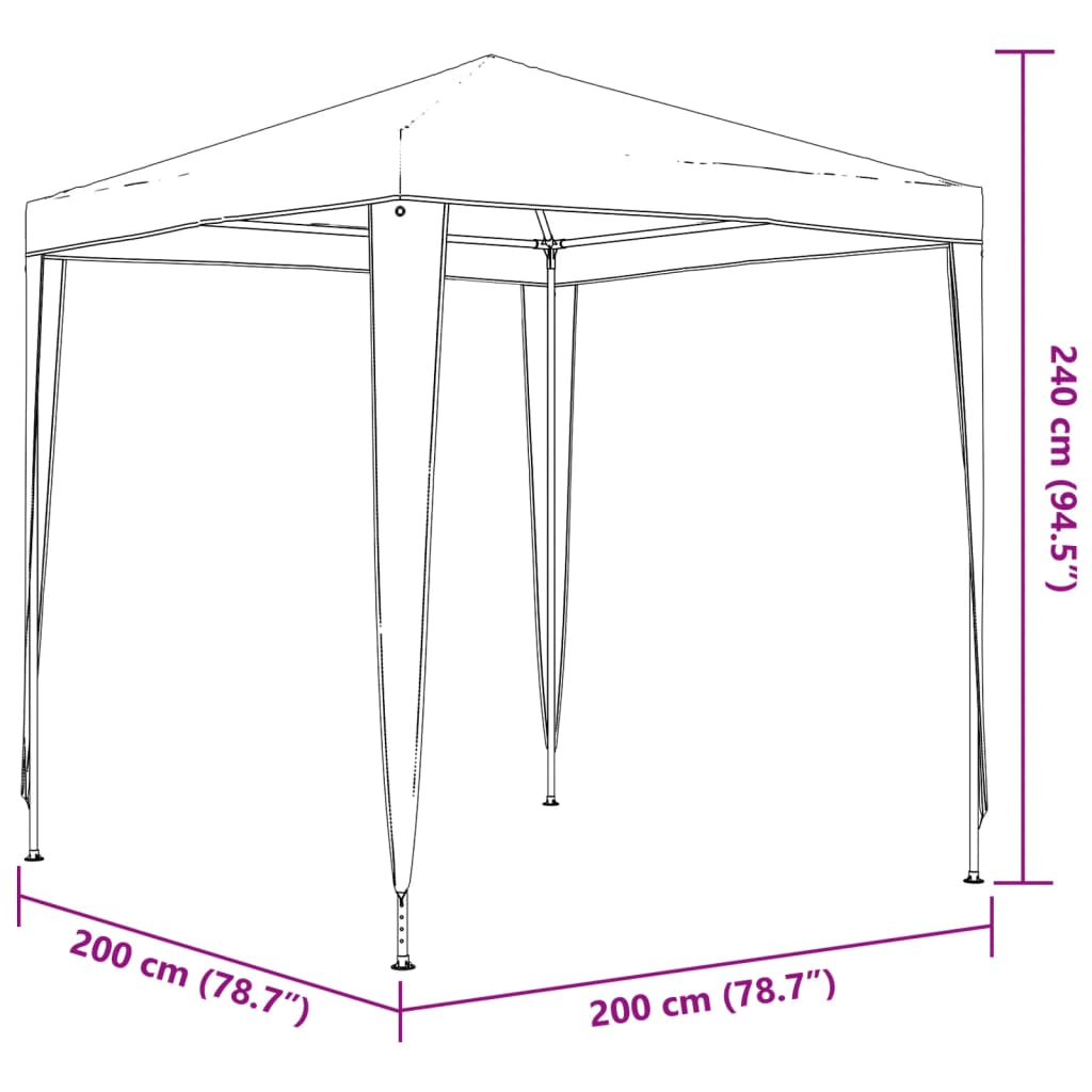 Tendone per Feste 2x2 m Bianco