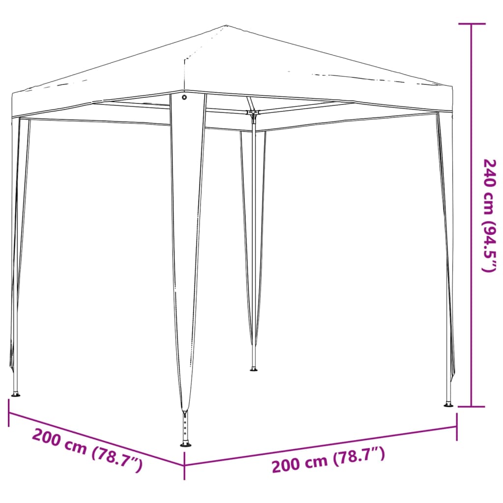 Gazebo per Feste Professionale 2x2 m Antracite