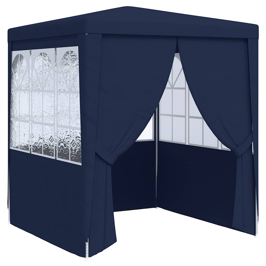 Gazebo Professionale con Pareti 2x2 m Blu 90 g/m²
