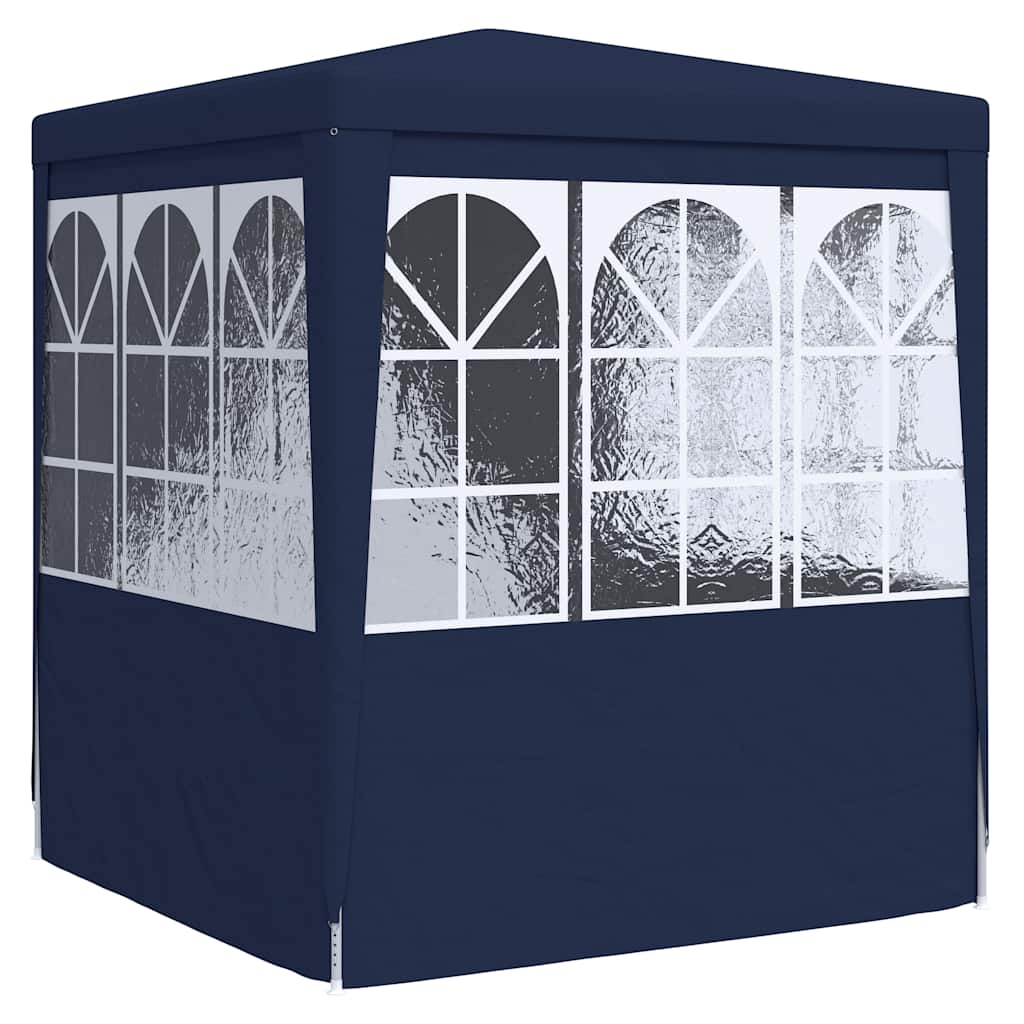 Gazebo Professionale con Pareti 2x2 m Blu 90 g/m²
