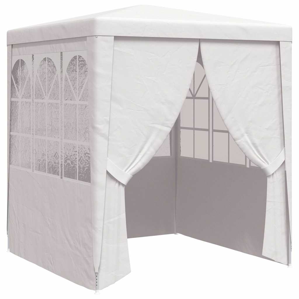 Gazebo Professionale con Pareti 2,5x2,5 m Bianco 90 g/m²