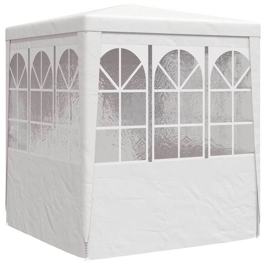 Gazebo Professionale con Pareti 2,5x2,5 m Bianco 90 g/m²