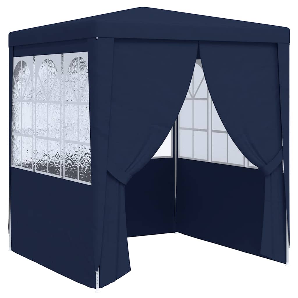 Gazebo Professionale con Pareti 2,5x2,5 m Blu 90 g/m²