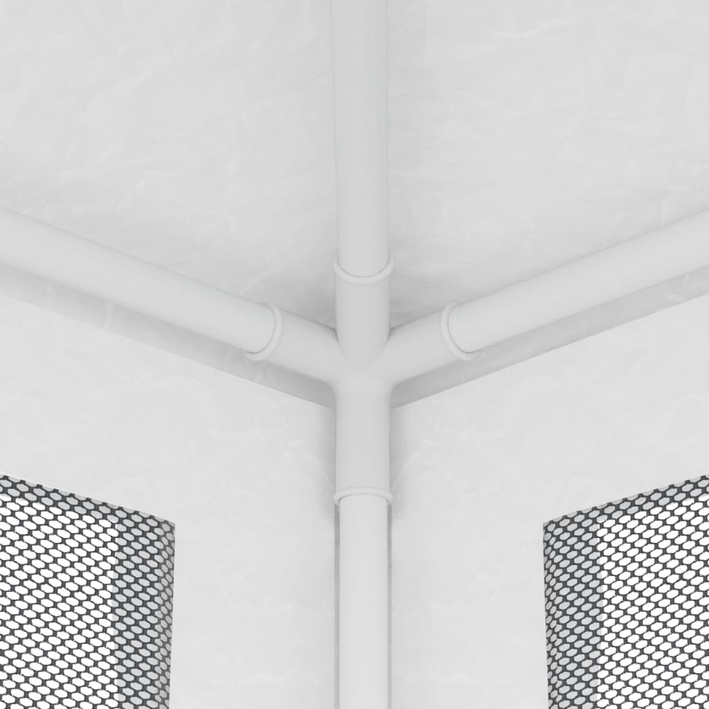 Tendone per Feste con 4 Pareti in Rete 2,5x2,5 m Bianco