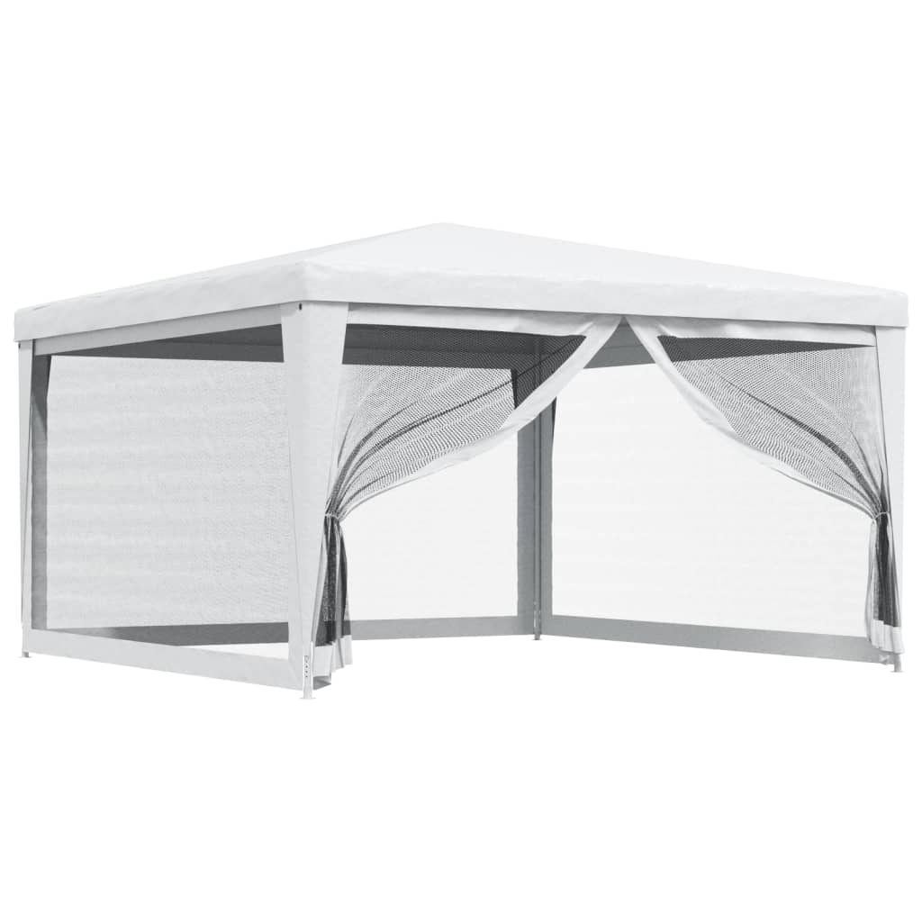 Tendone per Feste con 4 Pareti in Rete 4x4 m Bianco