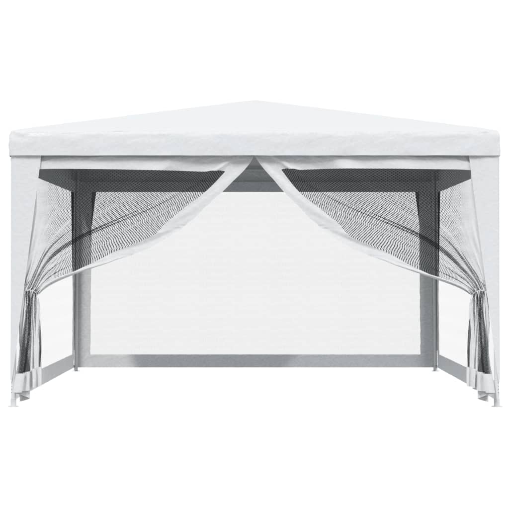 Tendone per Feste con 4 Pareti in Rete 4x4 m Bianco