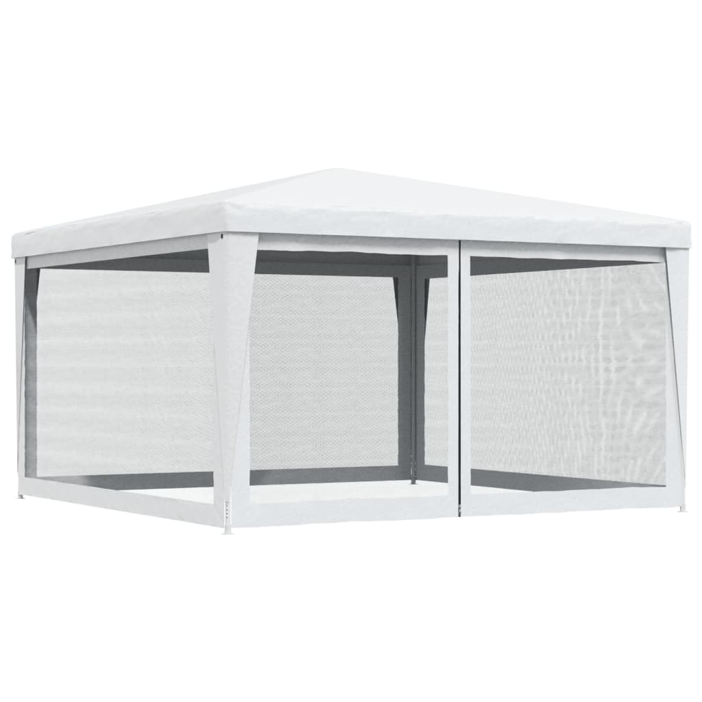 Tendone per Feste con 4 Pareti in Rete 4x4 m Bianco