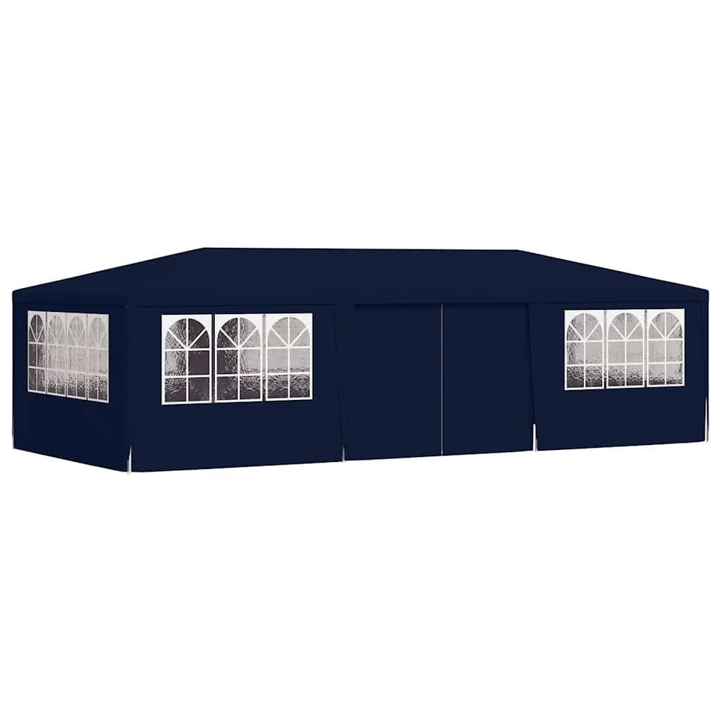 Gazebo Professionale con Pareti 4x9 m Blu 90 g/m²