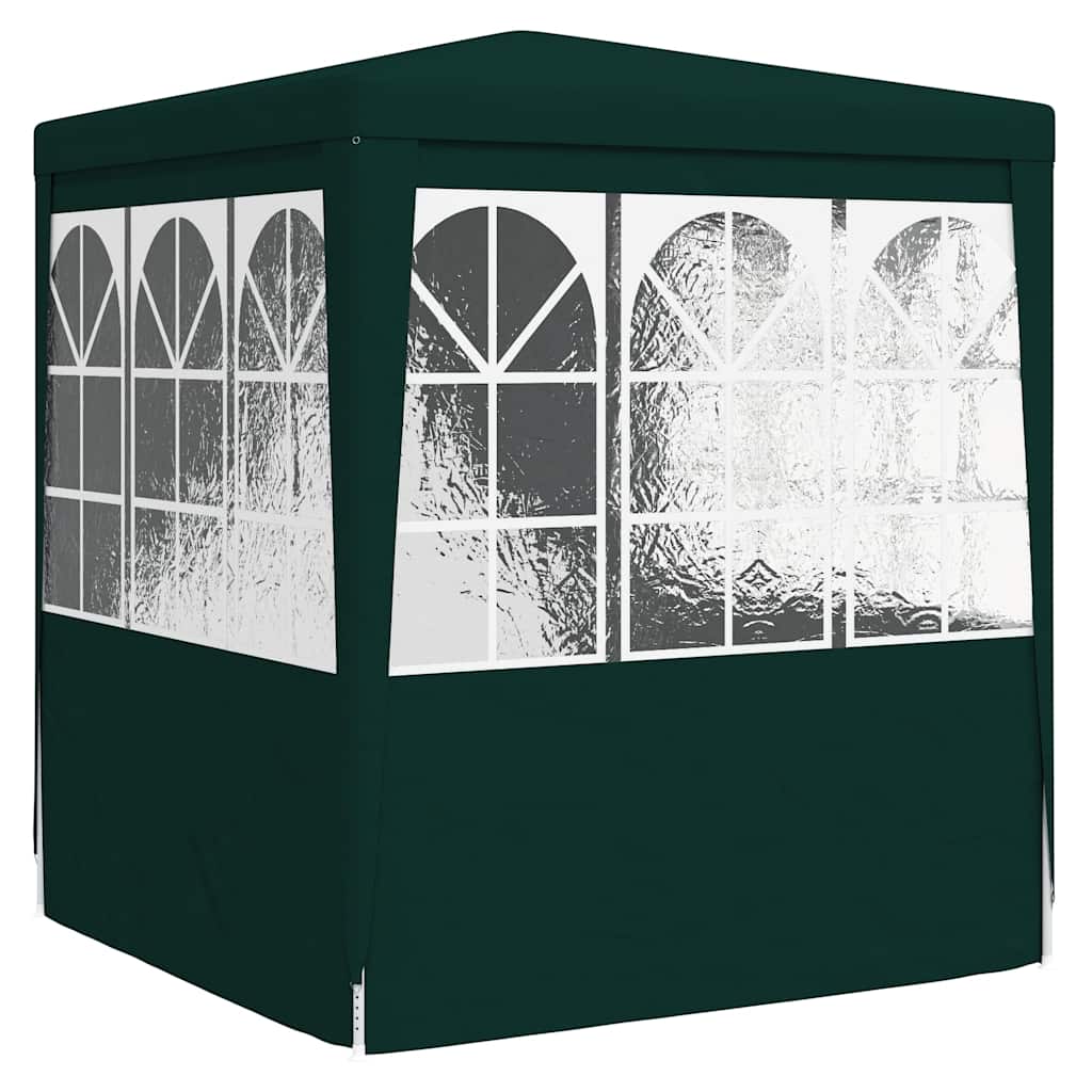 Gazebo Professionale con Pareti 2x2 m Verde 90 g/m²