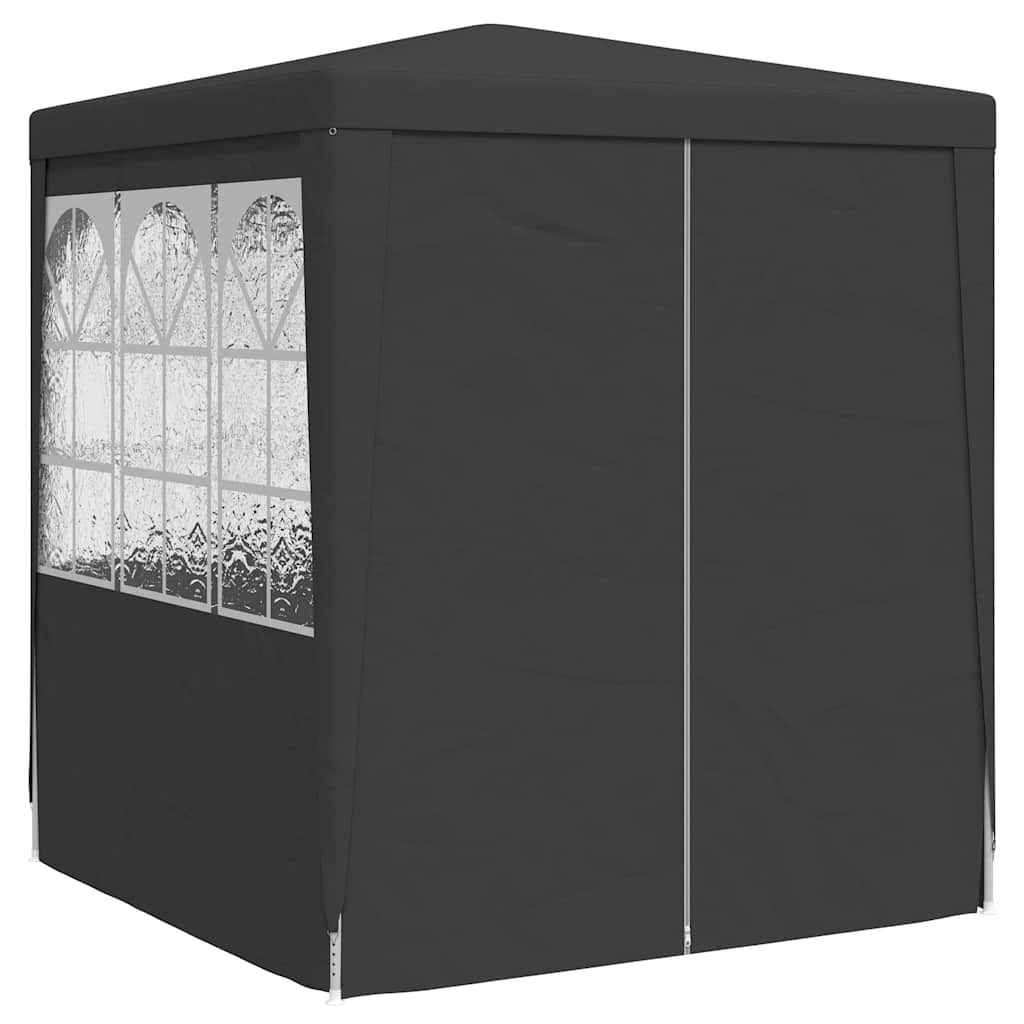 Gazebo Professionale con Pareti 2,5x2,5 m Antracite 90 g/m²