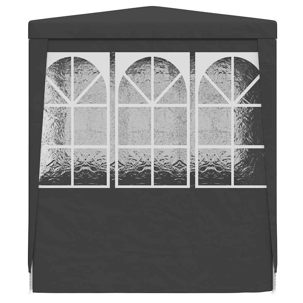 Gazebo Professionale con Pareti 2,5x2,5 m Antracite 90 g/m²