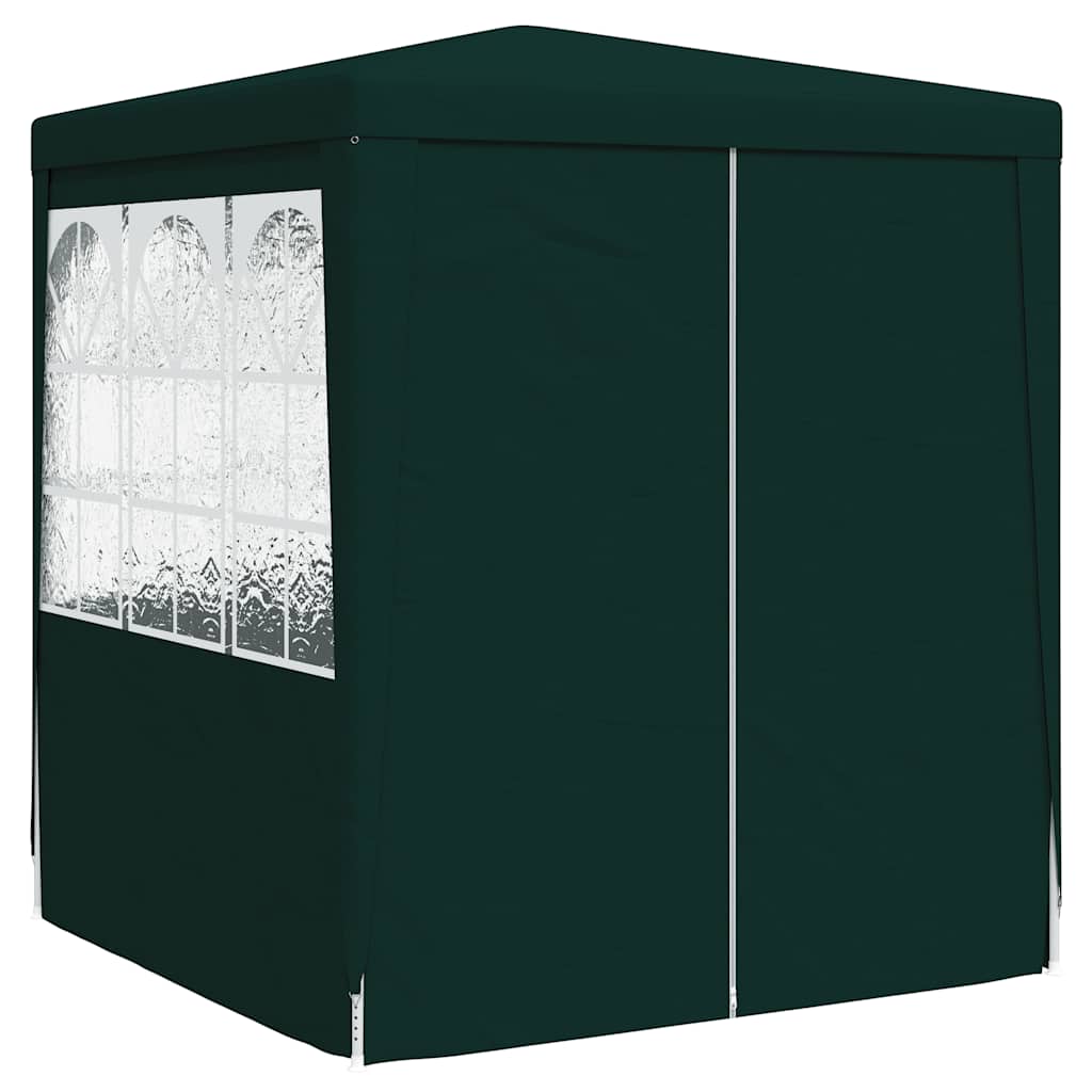 Gazebo Professionale con Pareti 2,5x2,5 m Verde 90 g/m²