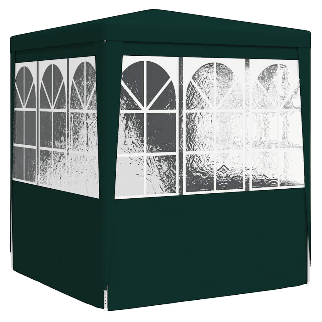 Gazebo Professionale con Pareti 2,5x2,5 m Verde 90 g/m²