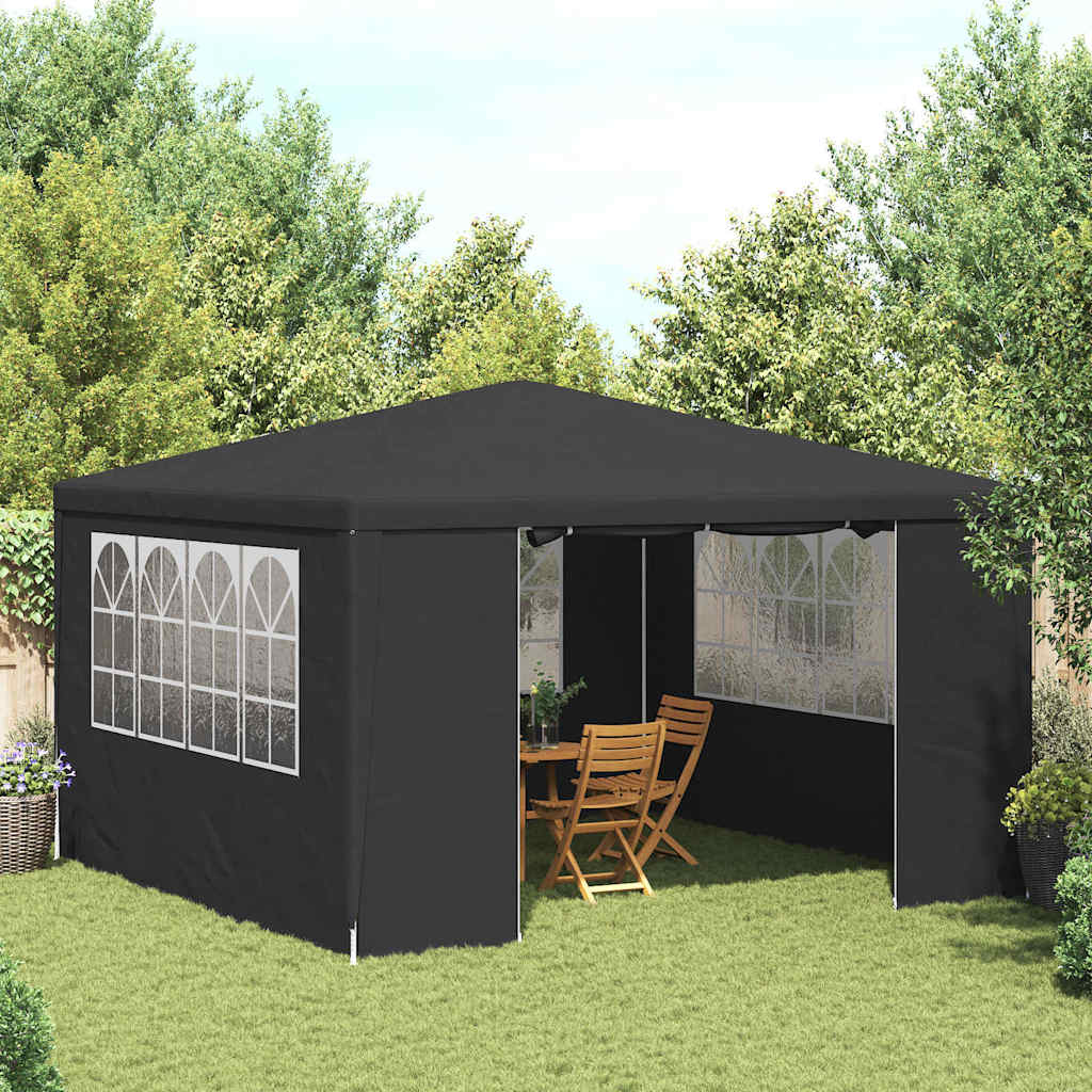 Gazebo Professionale con Pareti 4x4 m Antracite 90 g/m²