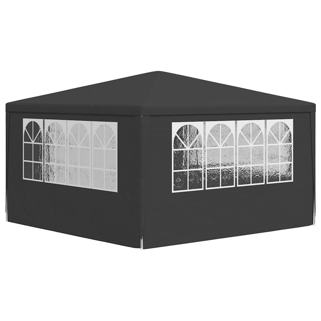 Gazebo Professionale con Pareti 4x4 m Antracite 90 g/m²