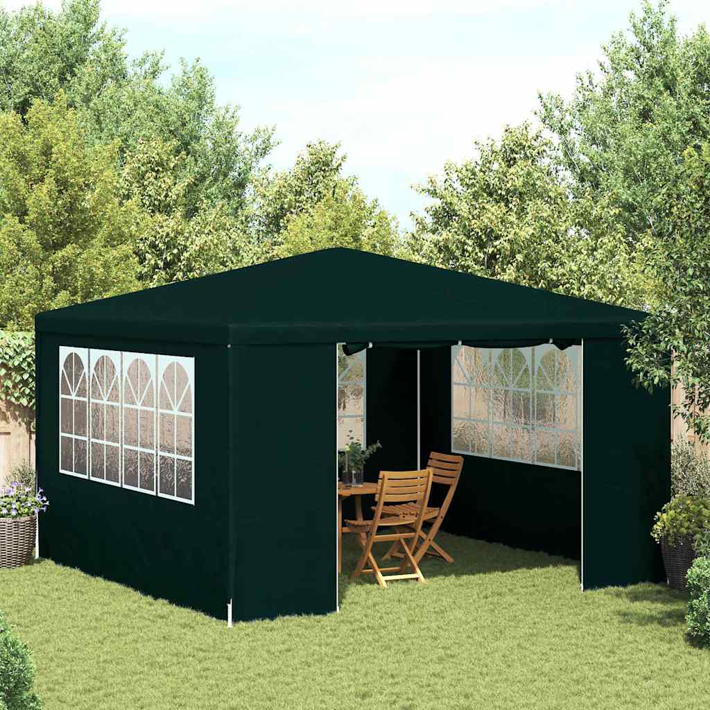 Gazebo Professionale con Pareti 4x4 m Verde 90 g/m²