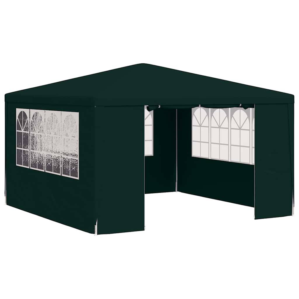 Gazebo Professionale con Pareti 4x4 m Verde 90 g/m²