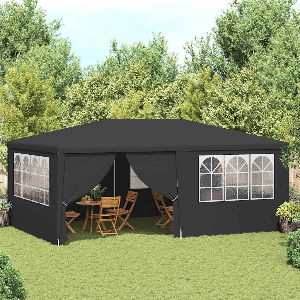 Gazebo Professionale con Pareti 4x6 m Antracite 90 g/m²