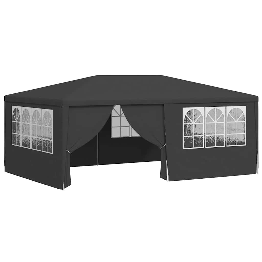 Gazebo Professionale con Pareti 4x6 m Antracite 90 g/m²