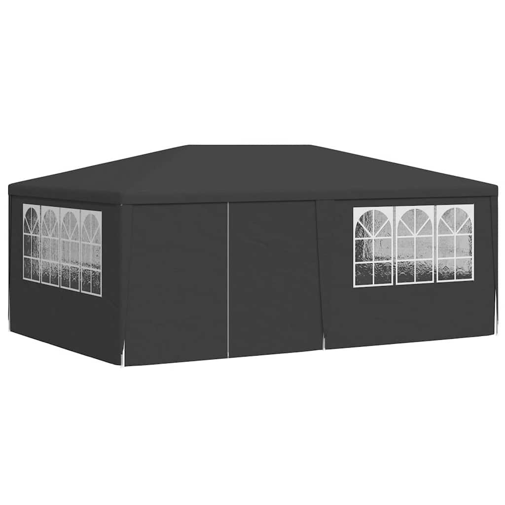 Gazebo Professionale con Pareti 4x6 m Antracite 90 g/m²