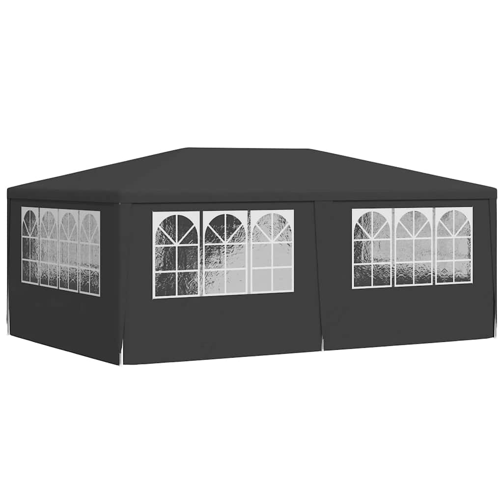 Gazebo Professionale con Pareti 4x6 m Antracite 90 g/m²