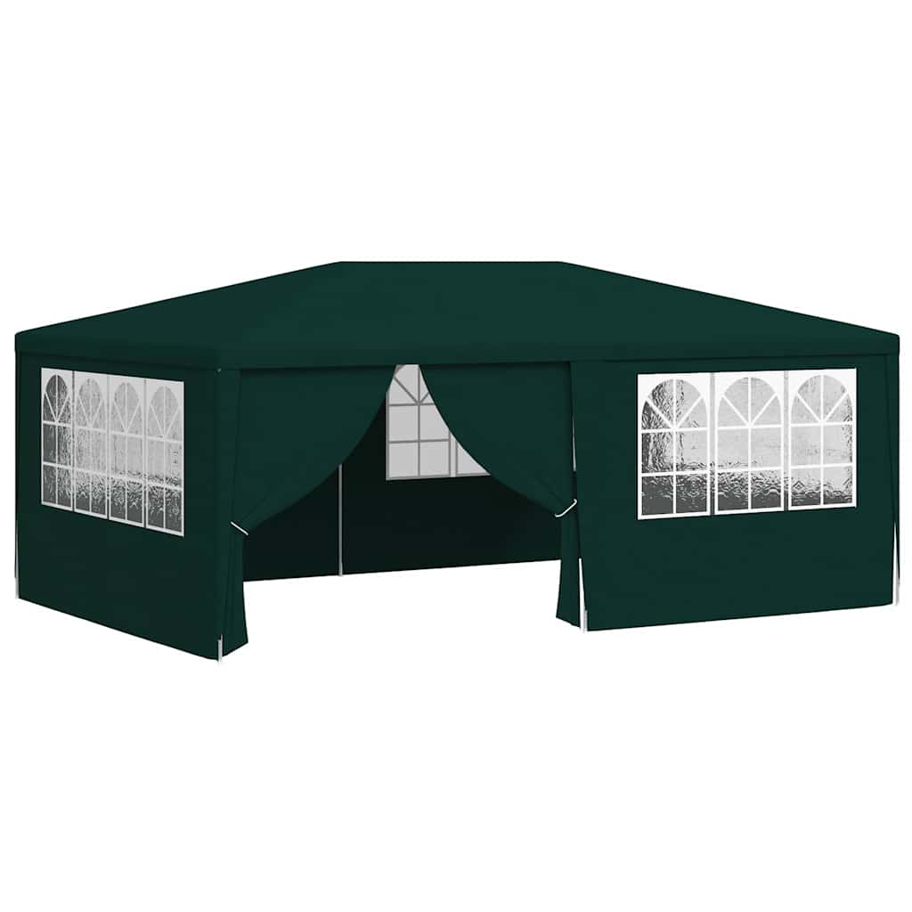 Gazebo Professionale con Pareti 4x6 m Verde 90 g/m²