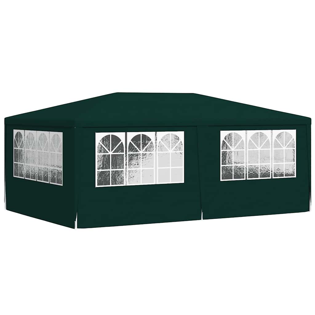 Gazebo Professionale con Pareti 4x6 m Verde 90 g/m²