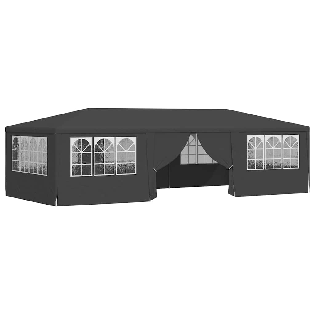 Gazebo Professionale con Pareti 4x9 m Antracite 90 g/m²
