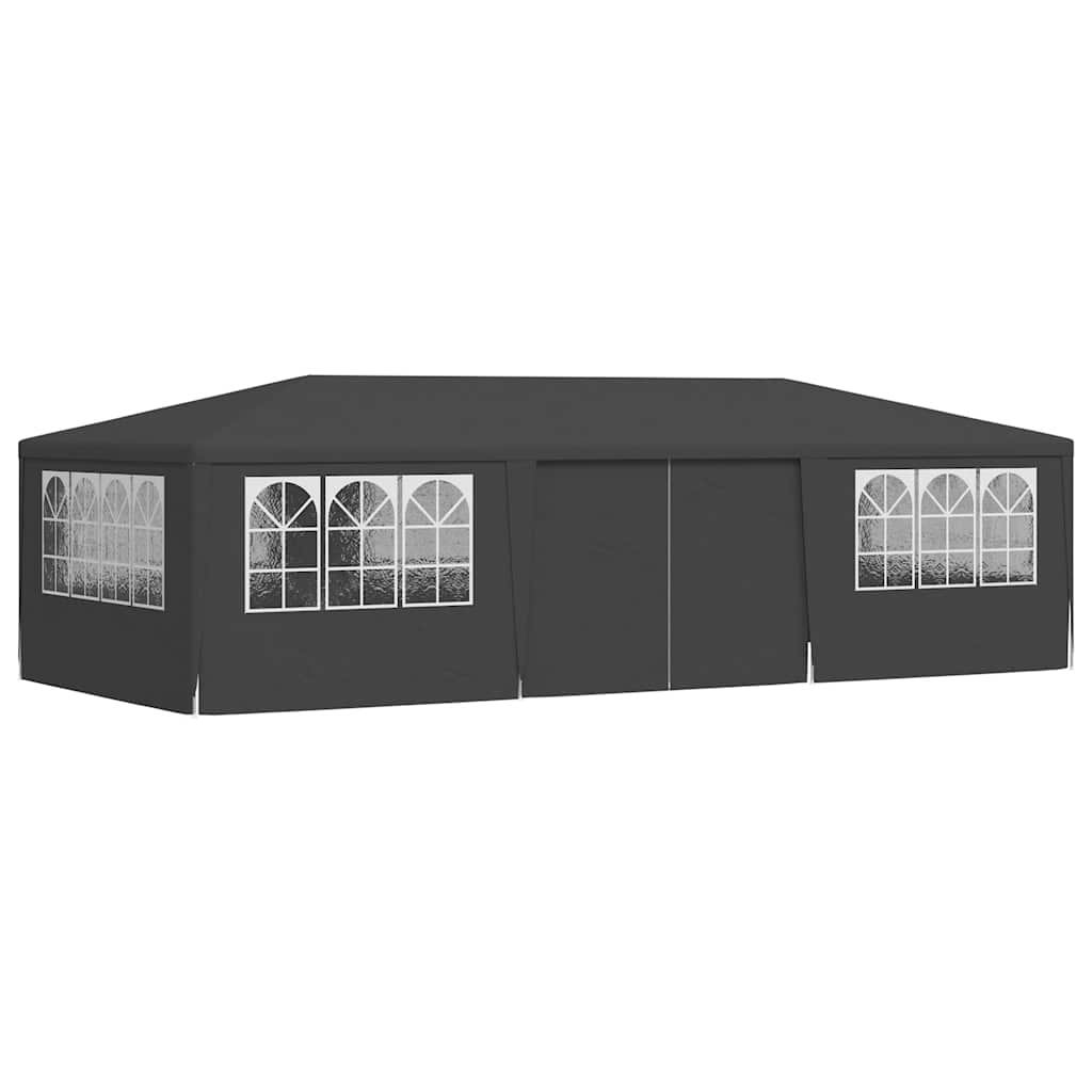 Gazebo Professionale con Pareti 4x9 m Antracite 90 g/m²