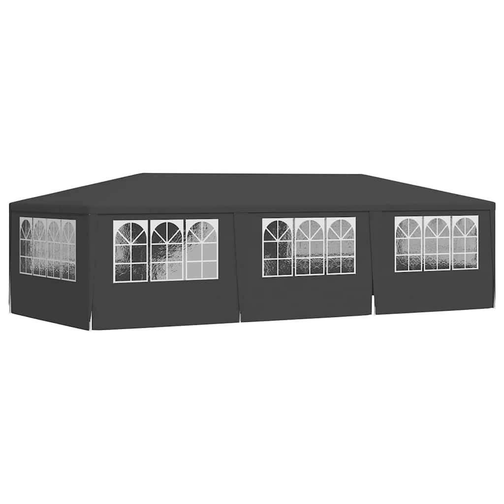 Gazebo Professionale con Pareti 4x9 m Antracite 90 g/m²
