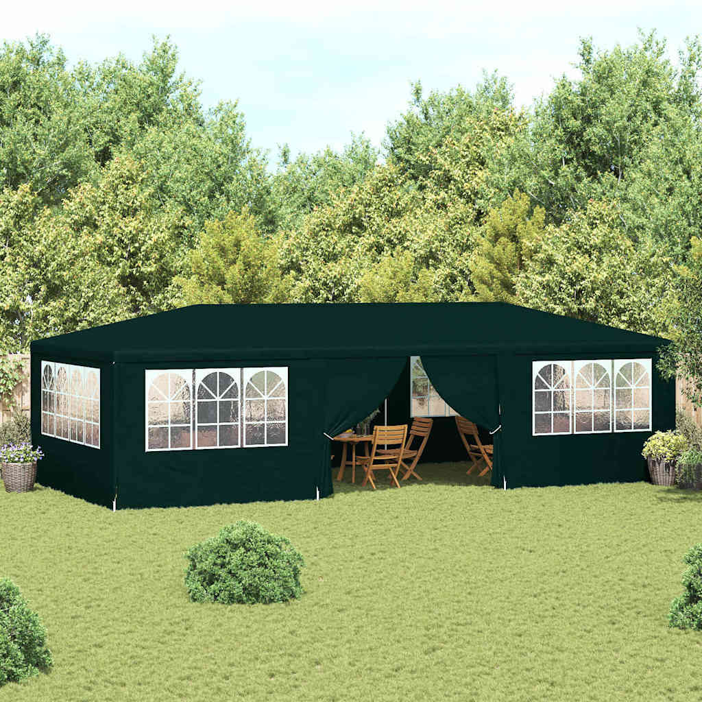 Gazebo Professionale con Pareti 4x9 m Verde 90 g/m²