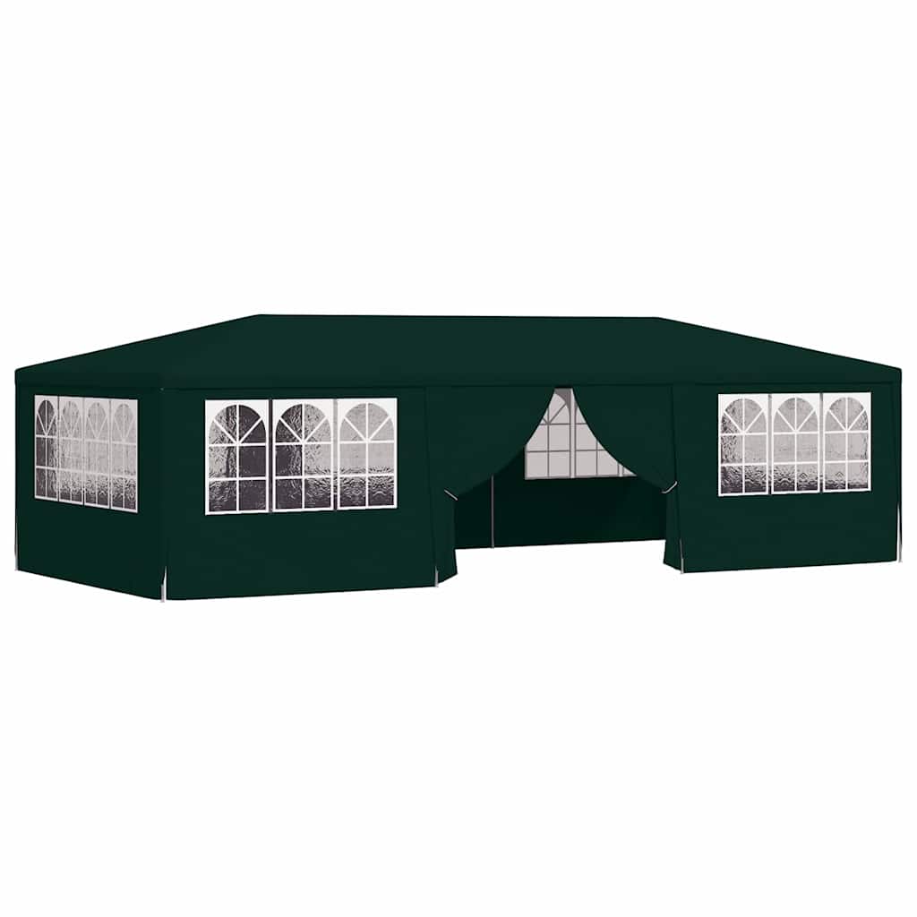 Gazebo Professionale con Pareti 4x9 m Verde 90 g/m²