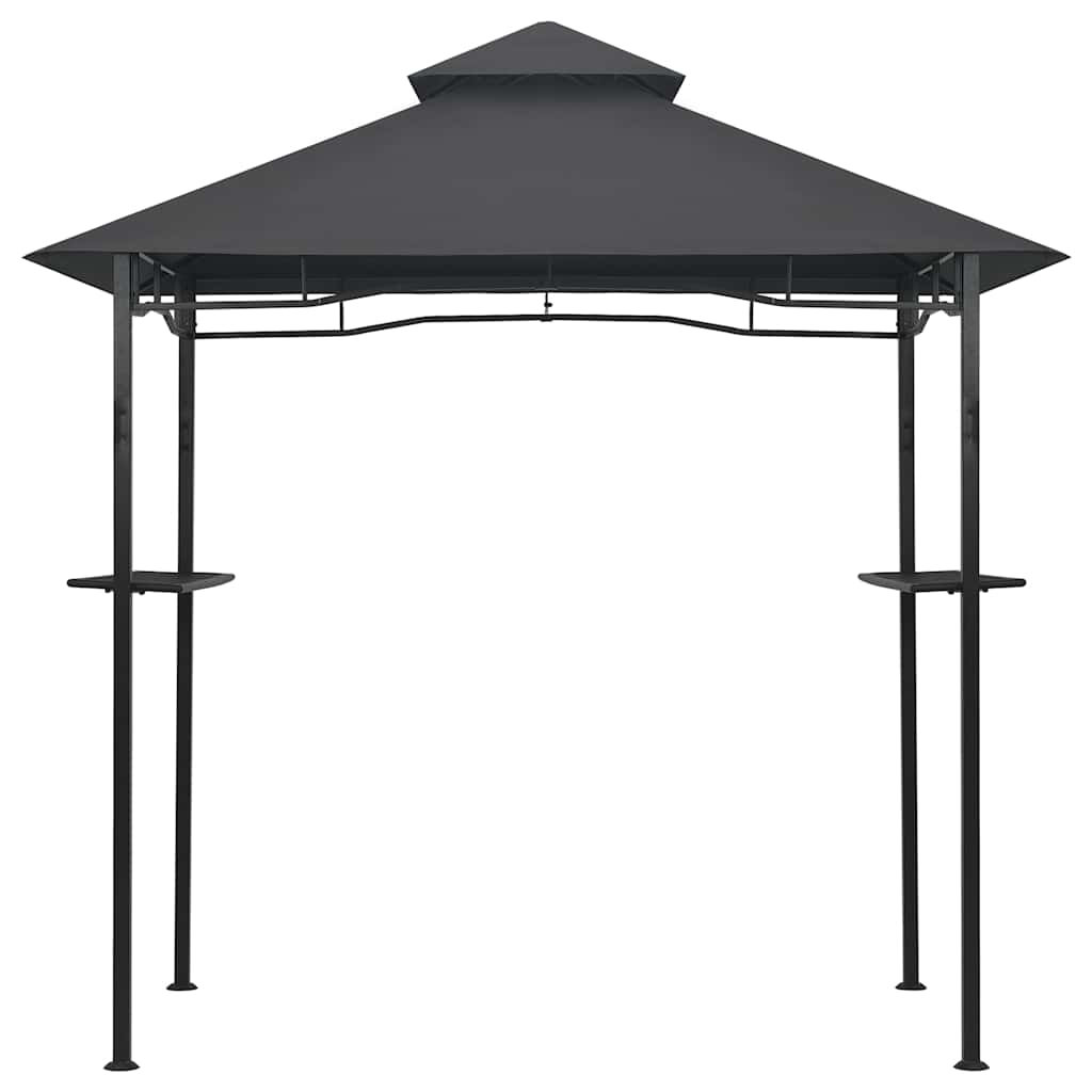 Gazebo per Barbecue 240x150x255 cm Antracite in Acciaio