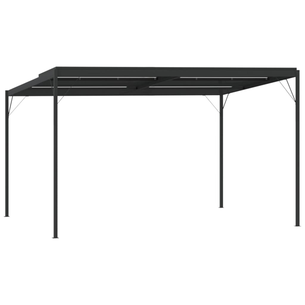 Gazebo con Tetto Antracite 4x3x2,5 m in Alluminio e Acciaio