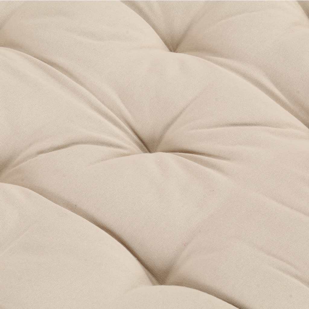 Cuscino per Pallet e Pavimento in Cotone 120x40x7 cm Beige