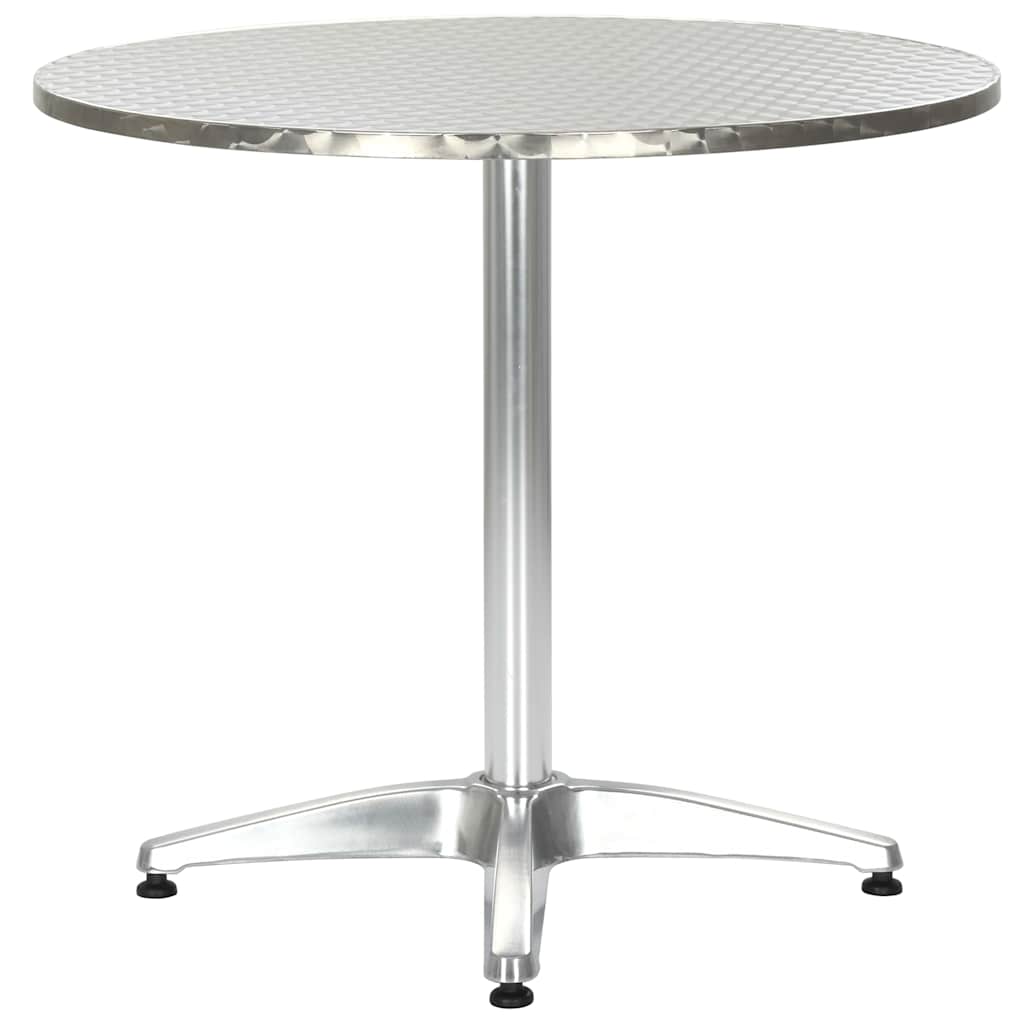 Tavolo da Giardino Argento 80x70 cm in Alluminio