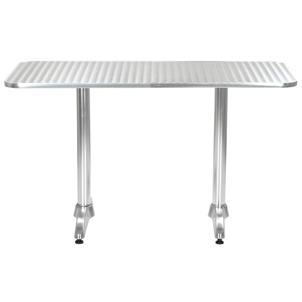 Tavolo da Giardino Argento 120x60x70 cm in Alluminio