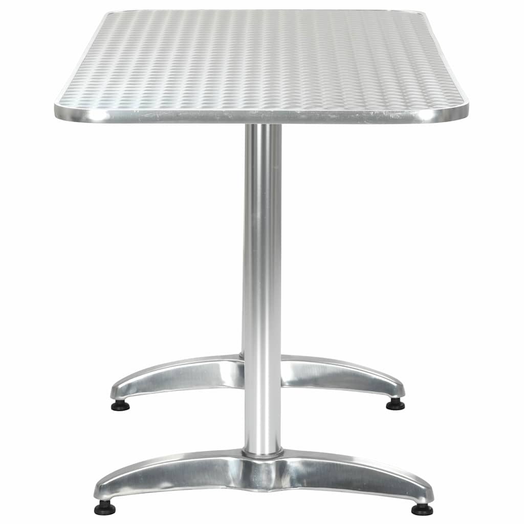 Tavolo da Giardino Argento 120x60x70 cm in Alluminio