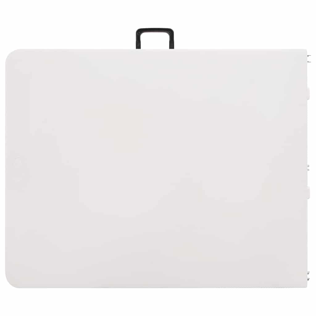 Tavolo da Giardino Pieghevole Bianco 180x72x72 cm in HDPE