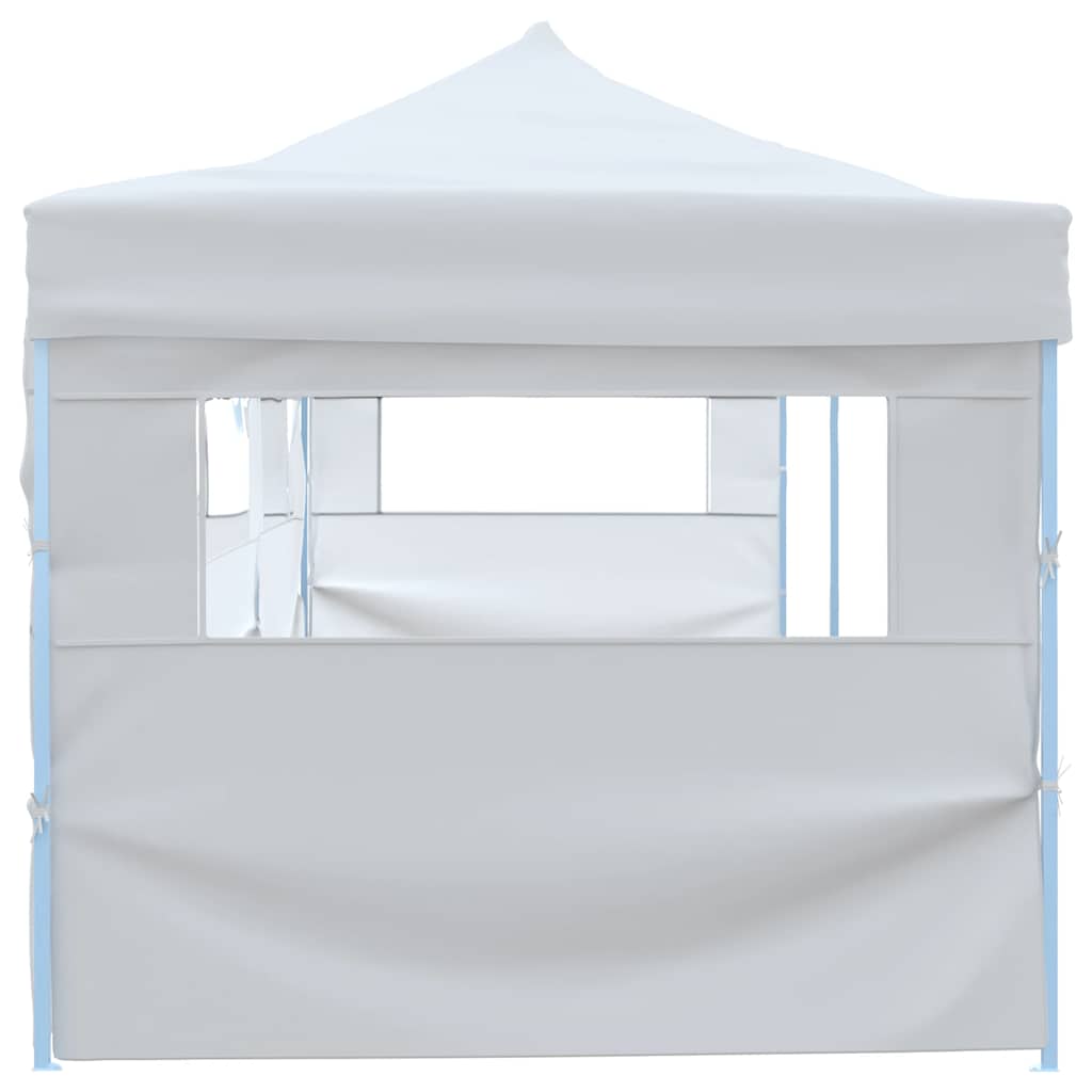 Tenda Pieghevole Pop-Up con 5 Pareti Laterali 3x9 m Bianca