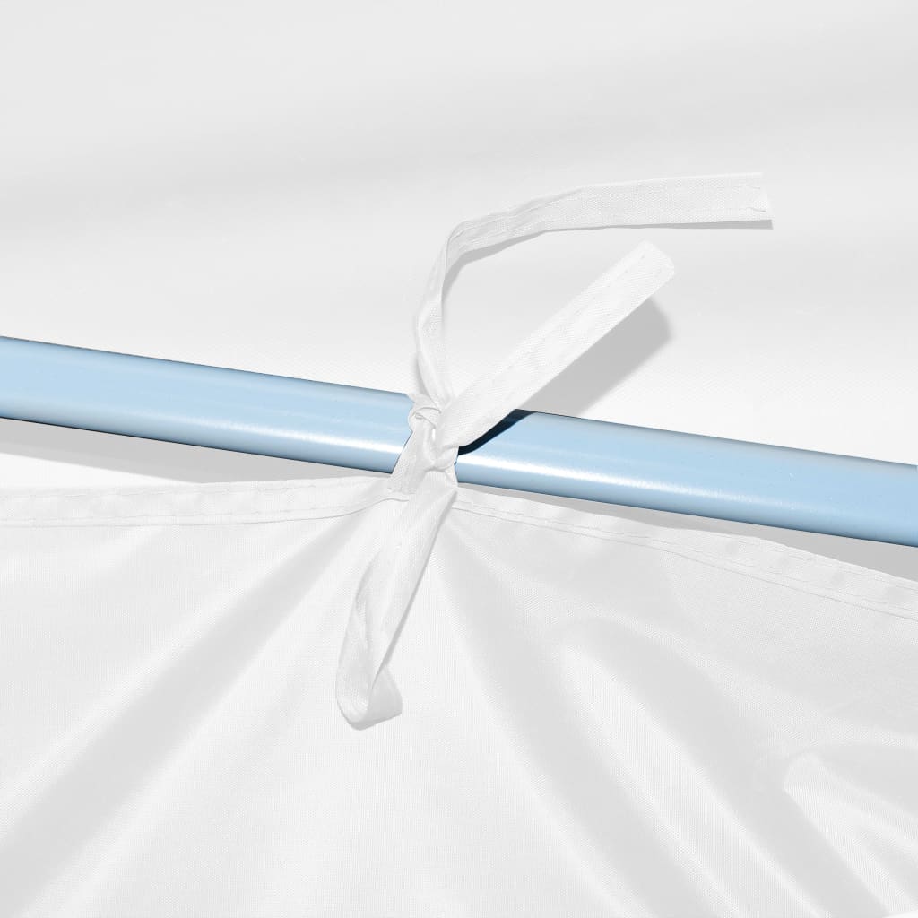 Tenda Pieghevole Pop-Up con 5 Pareti Laterali 3x9 m Bianca
