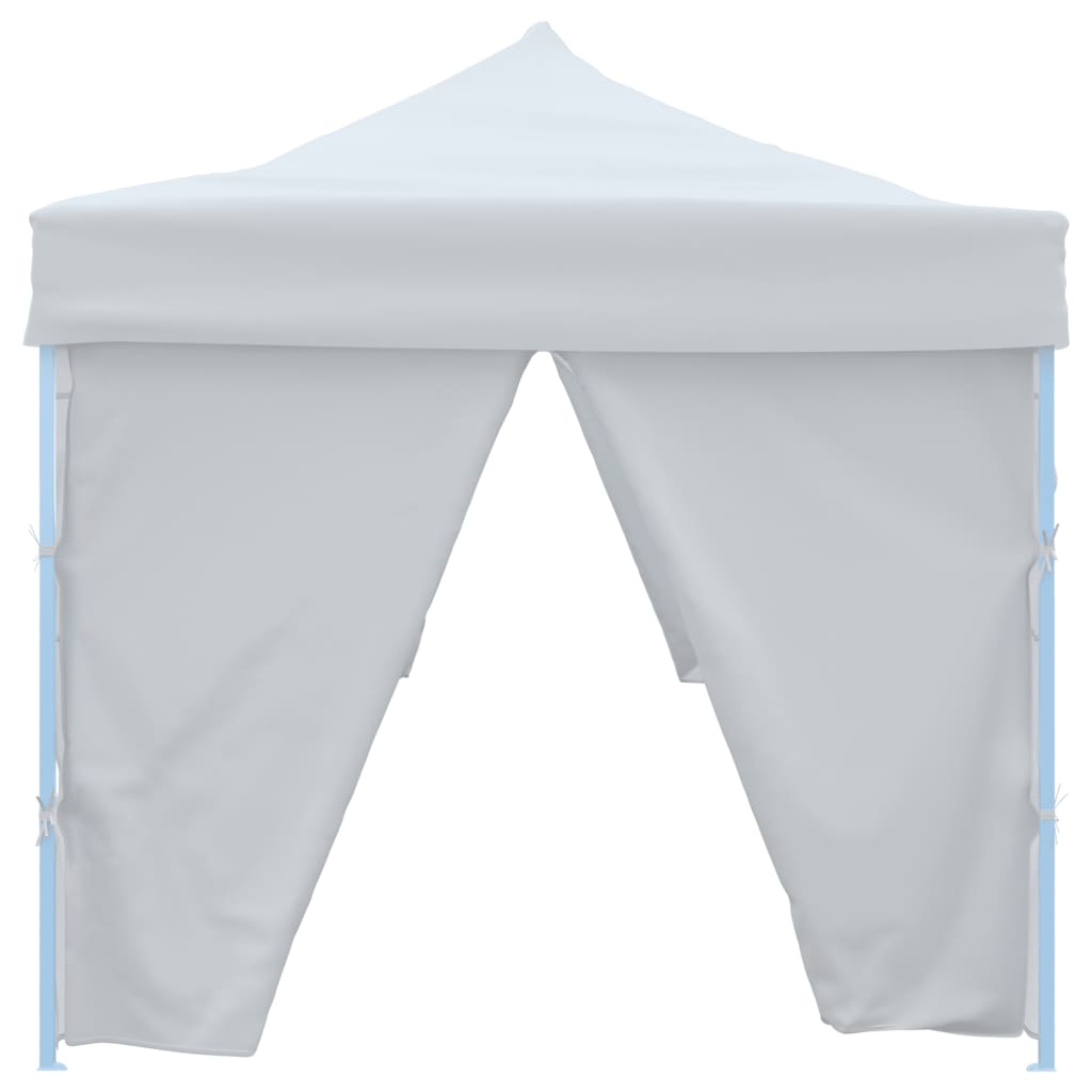 Tenda Pieghevole Pop-Up con 8 Pareti Laterali 3x9 m Bianca