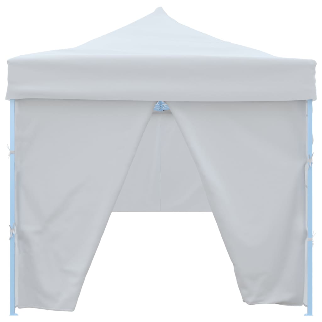 Tenda Pieghevole Pop-Up con 8 Pareti Laterali 3x9 m Bianca