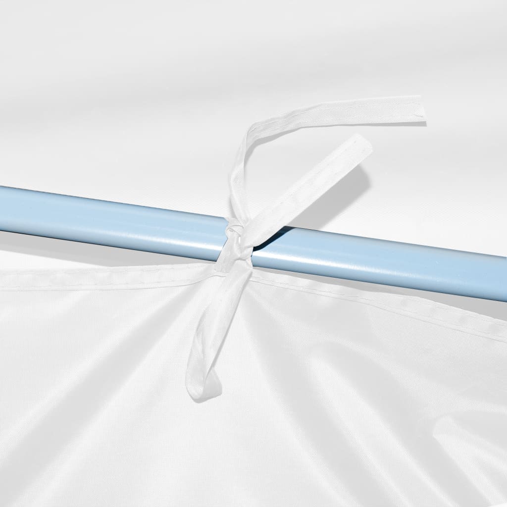 Tenda Pieghevole Pop-Up con 8 Pareti Laterali 3x9 m Bianca