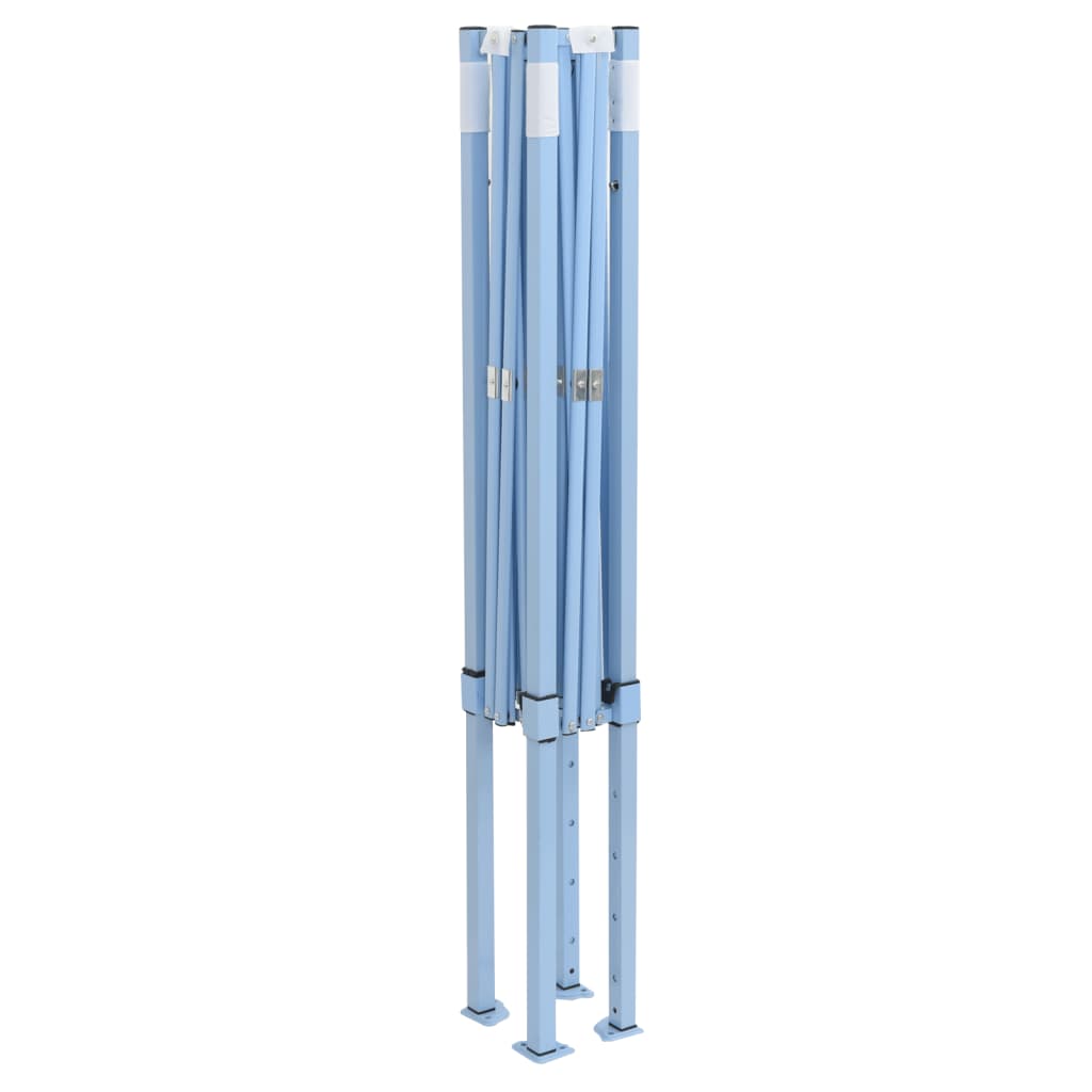 Gazebo Professionale Pieghevole con 4 Pareti 2x2m Acciaio Crema