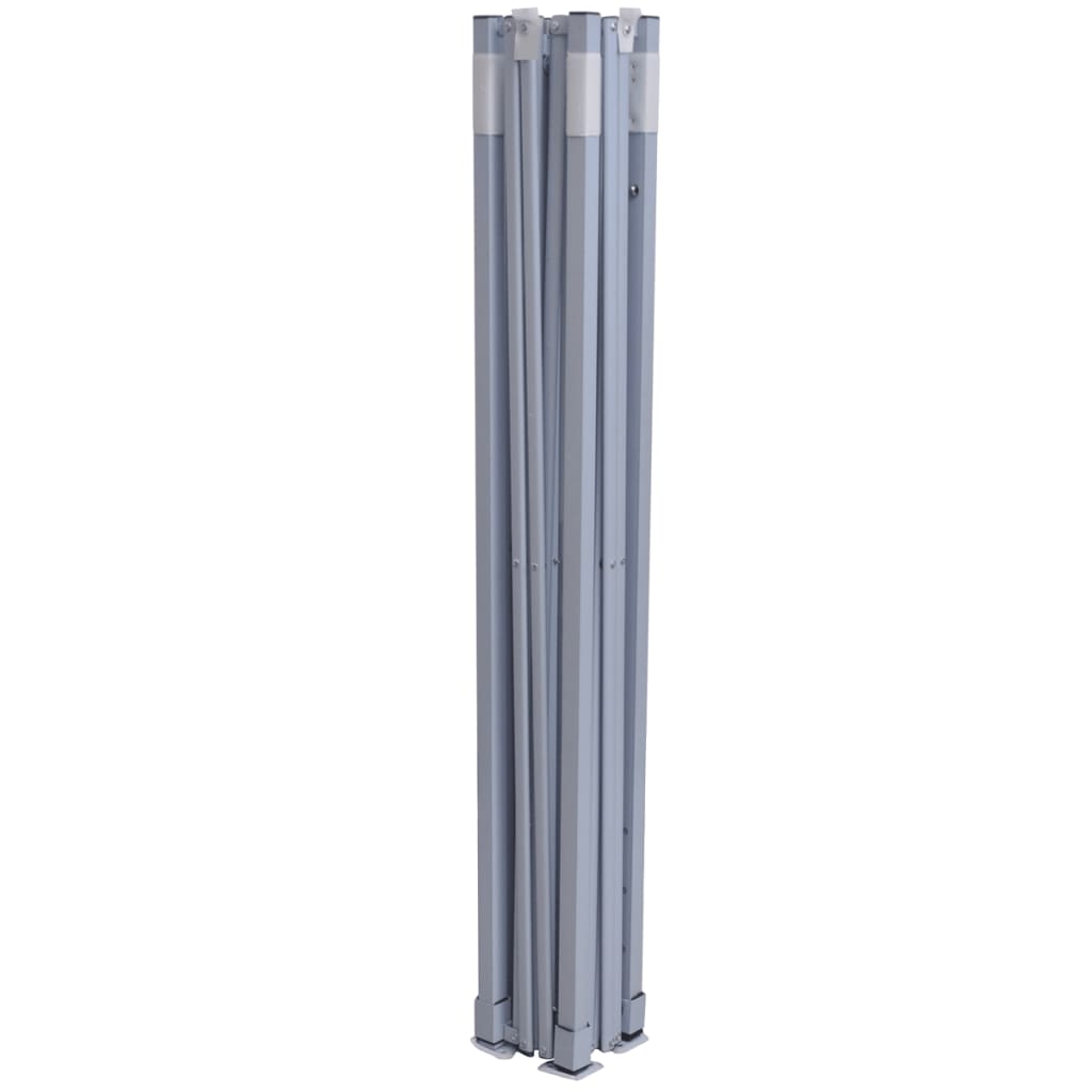 Gazebo Professionale Pieghevole 4 Pareti 2x2m Acciaio Antracite