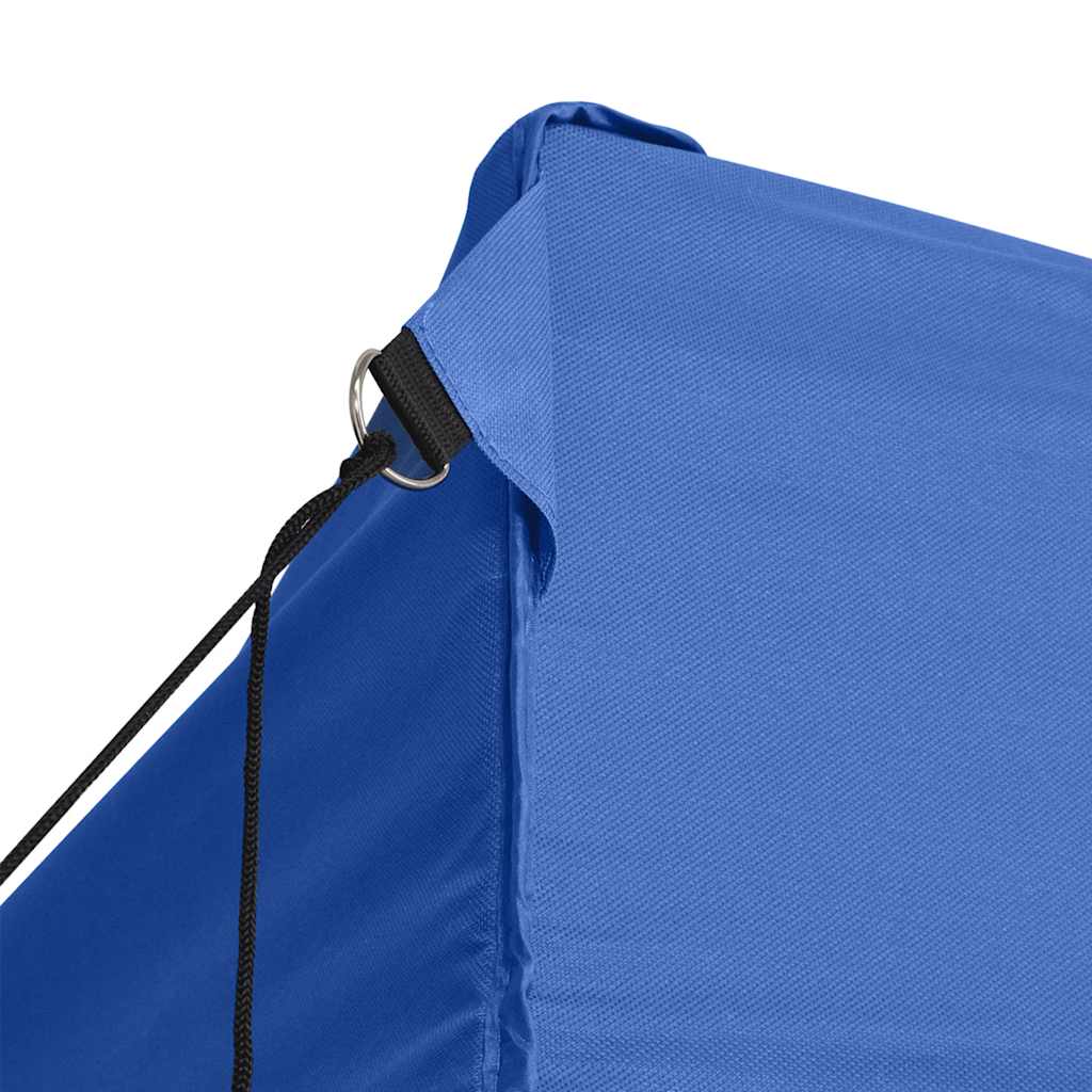 Gazebo Professionale Pieghevole con 3 Pareti 3x4m Acciaio Blu
